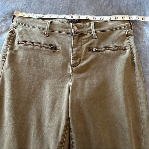 NYDJ Not Your Daughter's Olive Green Wash Skinny Soft Zipper Jeans Pants - Picture 4 of 12